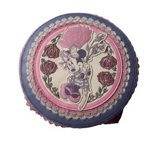 Loungefly Disney Minnie Mouse Floral and Lace Round Mini Backpack WDBK3986 Pink